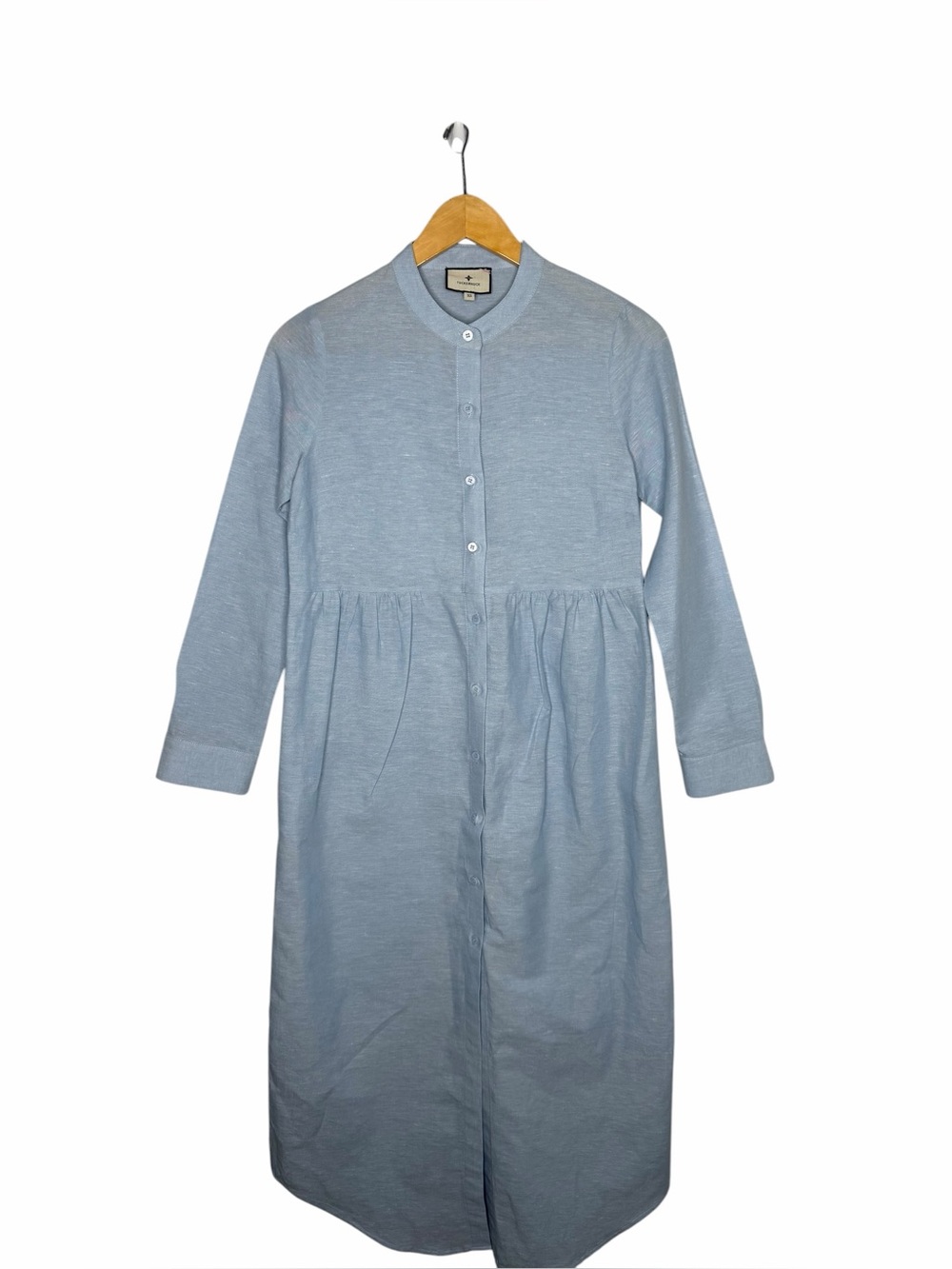 Tuckernuck Blue Linen Blend Button Front Maxi Dress XS/ Small - Picture 3 of 8